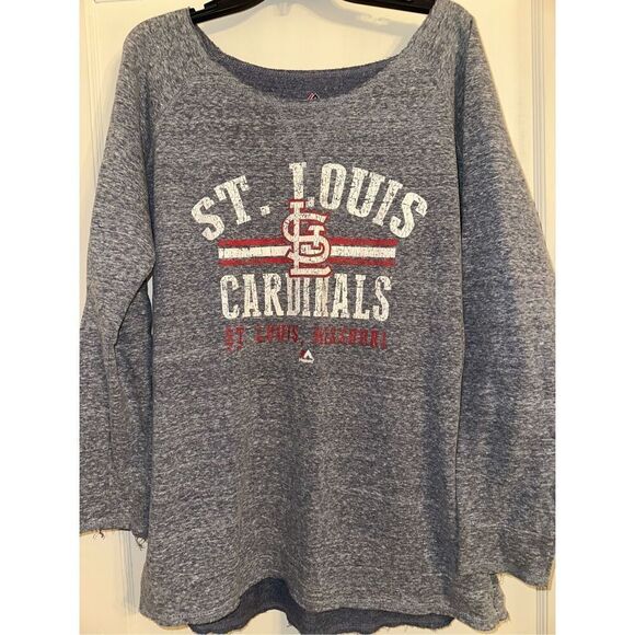 St. Louis Cardinals -  Crew Neck Drop Shoulder Sweatshirt - Women’s XL - Picture 1 of 4